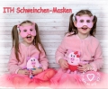 ITH Schweinchen-Masken, 2 Stickdateien 13x18 Rahmen