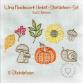 Wing Needlework Herbst-Stickdateien-Set  10x10 (8 Motive)