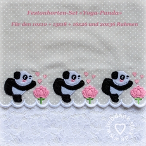 Yoga-Panda-Festonbortenset-Endlosornament-Endlosborte