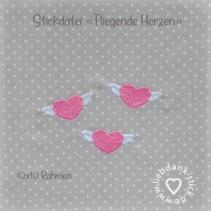 Fliegende-Herzen-Stickdatei