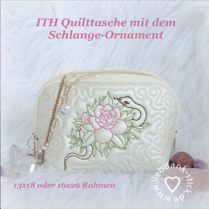 ITH-Quilttasche-mit-dem-Schlangenornament-13x18-oder-16x26-Rahmen-inkl-Schnittmuster