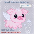 Fliegende Schweinchen Applikationen 10x10 + 13x18